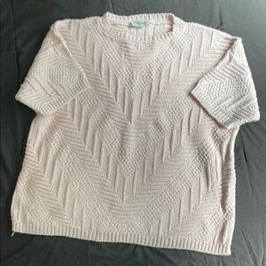 Baby Pink Short Sleeve Sweater